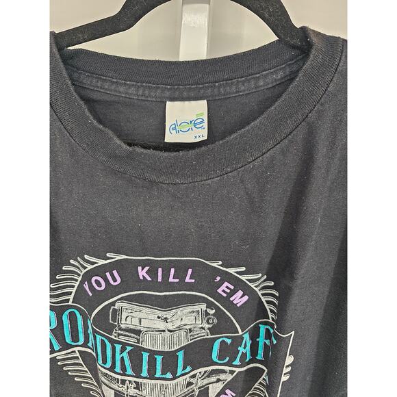 Alore Men's Black Roadkill Cafe Alaska Short Sleeve T-Shirt Size XXL - Picture 4 of 5